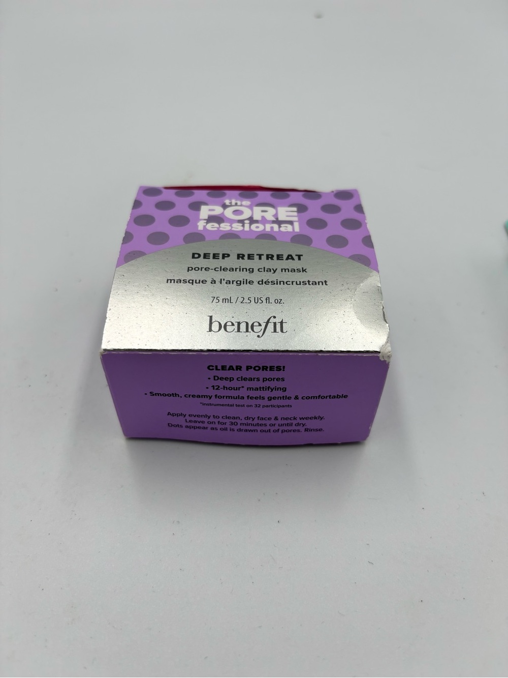 NIB Benefit Cosmetics The POREfessional Deep Retreat Clay Mask 2.5oz Full Size